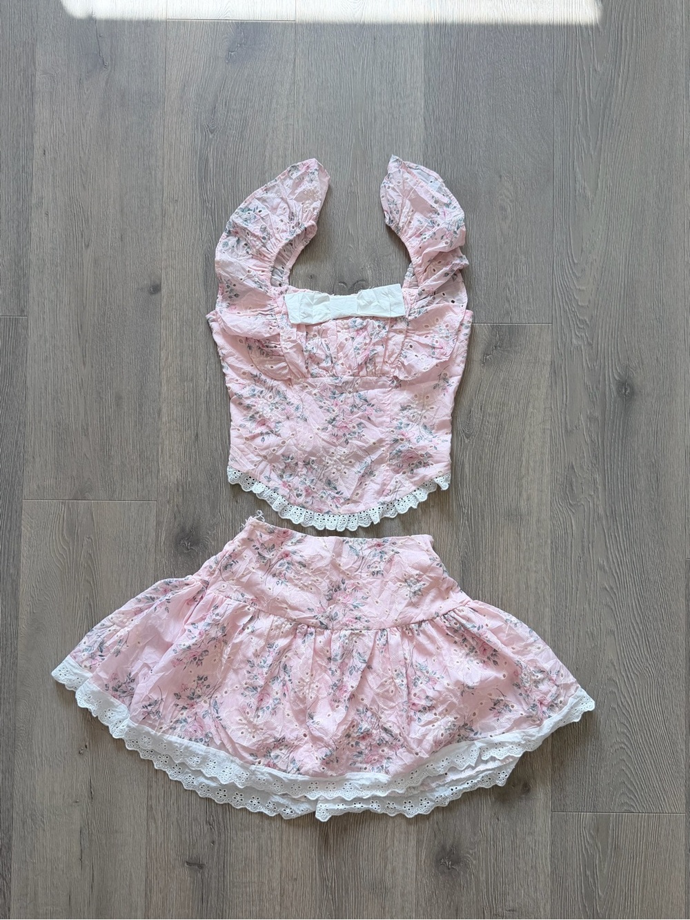 Floral Mini Skirt Set – Size XS